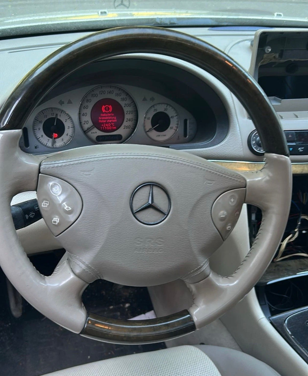 Holzlenkrad Mercedes W211 E-Klasse W463 G-Klasse Lederlenkrad Holz Lenkrad Beige