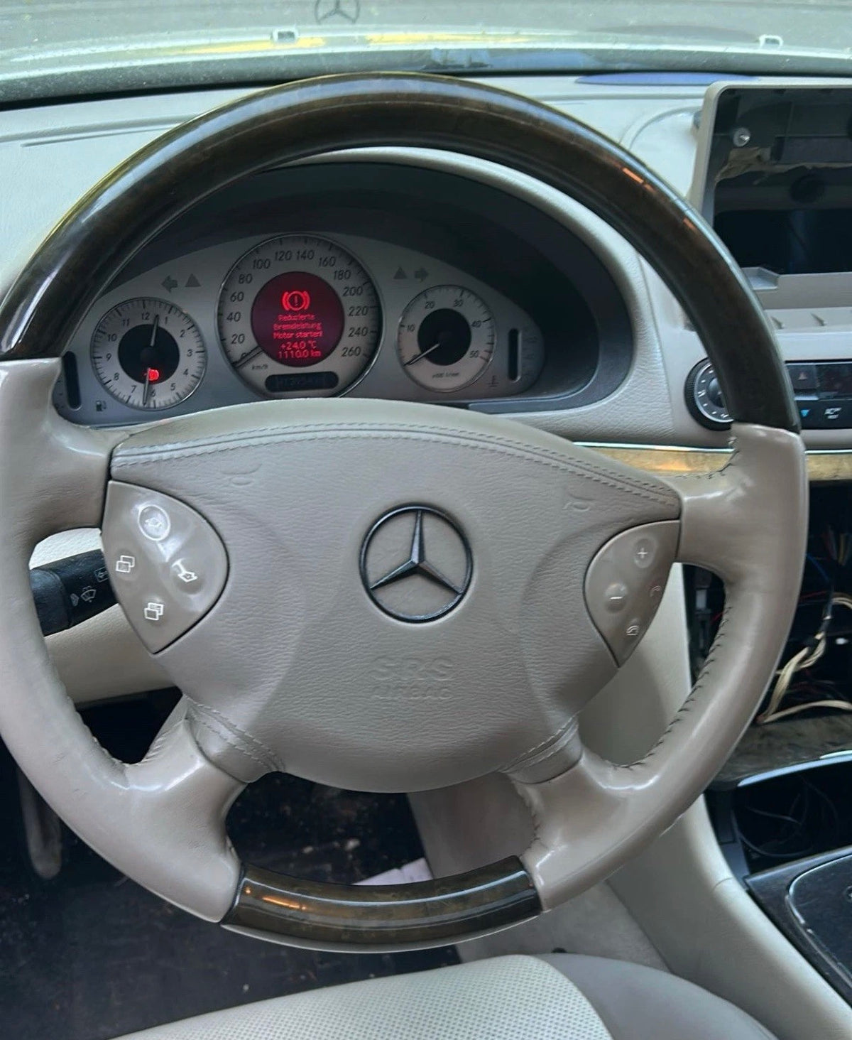 Holzlenkrad Mercedes W211 E-Klasse W463 G-Klasse Lederlenkrad Holz Lenkrad Beige
