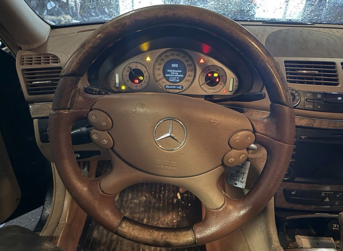 Mercedes W211 E Klasse W219 CLS Leder Lenkrad Holz A2194602103 Beige Holzlenkrad
